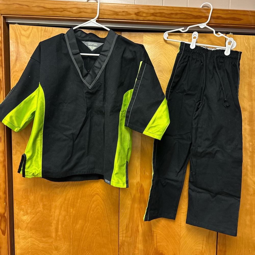 Black and Neon Green Martial Arts Uniform